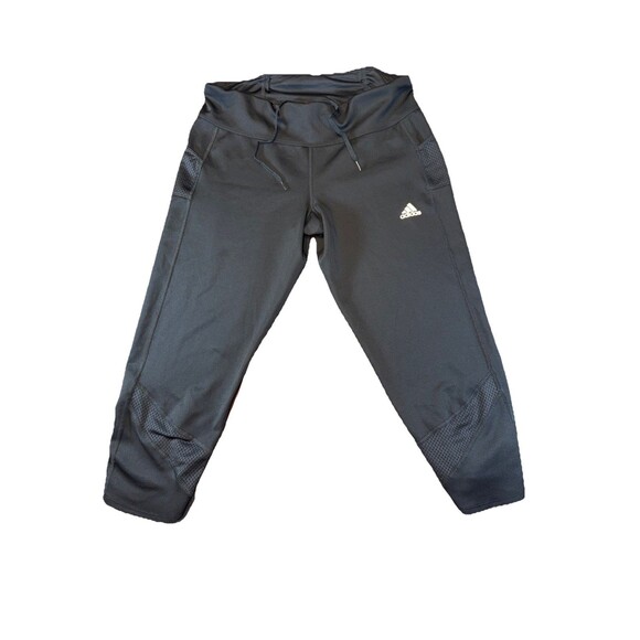 Adidas AEROREADY Women's Running Capri Leggings Black Athletic Activewear Size L - Picture 1 of 8